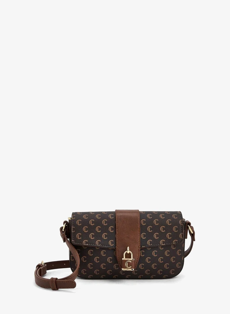 لو كونفورت Textured Crossbody Bag With Adjustable Strap