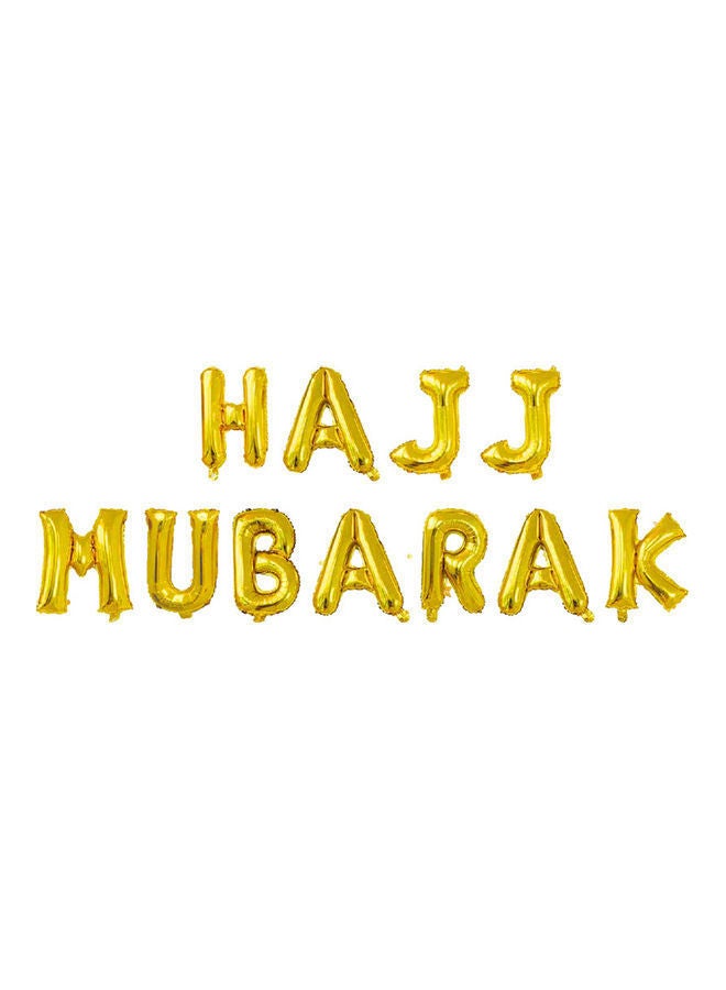 NIBEMINENT Decorative Hajj Mubarak Letter Aluminum Balloon 