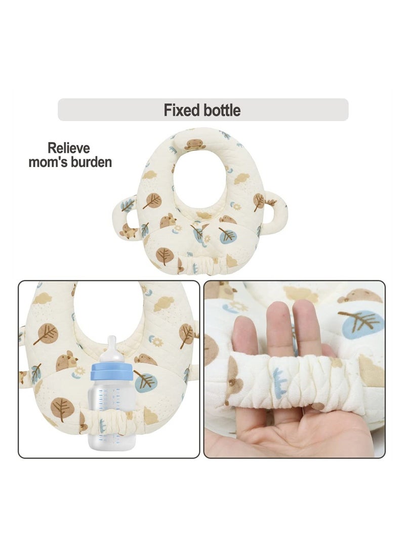KASTWAVE Baby Nursing Pillow, Cartoon Baby Bottle Holder, Portable Support Pillow for Newborns, Baby Breastfeeding Pad, Bottle Support Cushion, Anti-Spitting Milk Pillow - Image 3