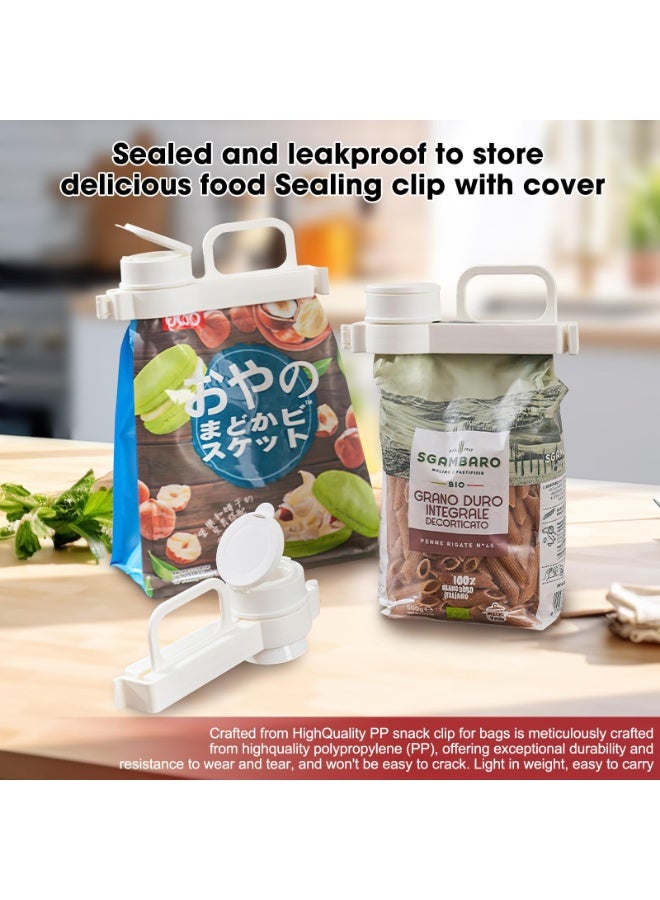 GNAFOTU Food Bag Sealing Clip With Pour Spout, Great Clips Bags For Kitchen, Bag Clips For Food Storage, Suitable For Small Particle Food, Liquid, Flour And Baby Food Storage Organizer (2 Pcs) - Image 5