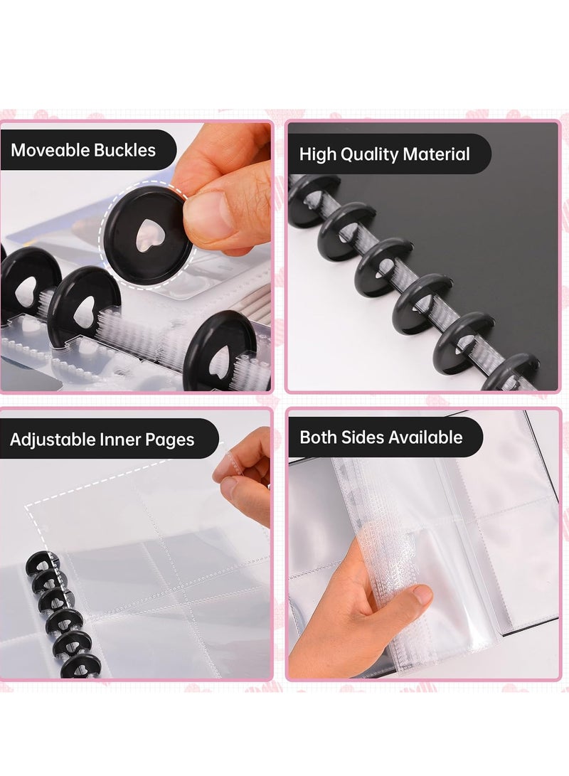 Relex Photocard Binder 3 Inch Photocard Holder Book Sleeves with 30Pcs Inner Pages Idol Album Business Cards Collect 6 Ring Photo Protectors hold 120 Cards - Image 3
