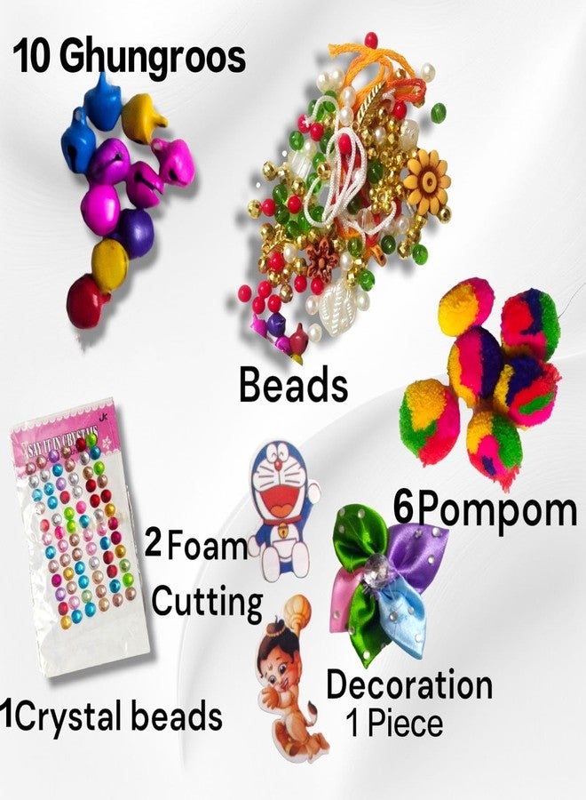 CREATIVE PENCIL All-Inclusive Decorative Art and Craft Material, Ideal for All Group DIY Craft Kit for Special Occasions, Festivals (Rakhi Making Kit) - Image 1