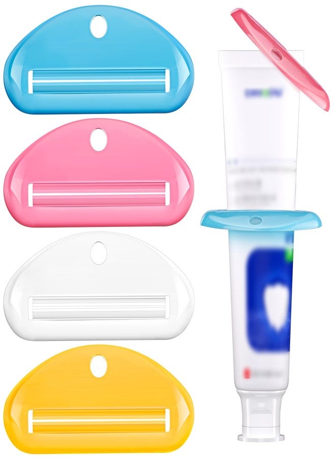 EVOULTES 4PCS Toothpaste Squeezer, Colorful Plastic Toothpaste Tube Squeezer Toothpaste Dispenser HangingTube Squeezer Tool, Toothpaste Clip for Bathroom, Suitable for Toothpaste, Cream, Cosmetics - Image 1