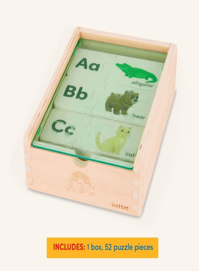 Battat – One – Match Puzzle – Alphabets Wooden Puzzle for Toddlers – Wooden Toys – Educational Toys – 3+ Years– Self Correcting Puzzles with Storage Box ABC - Image 5