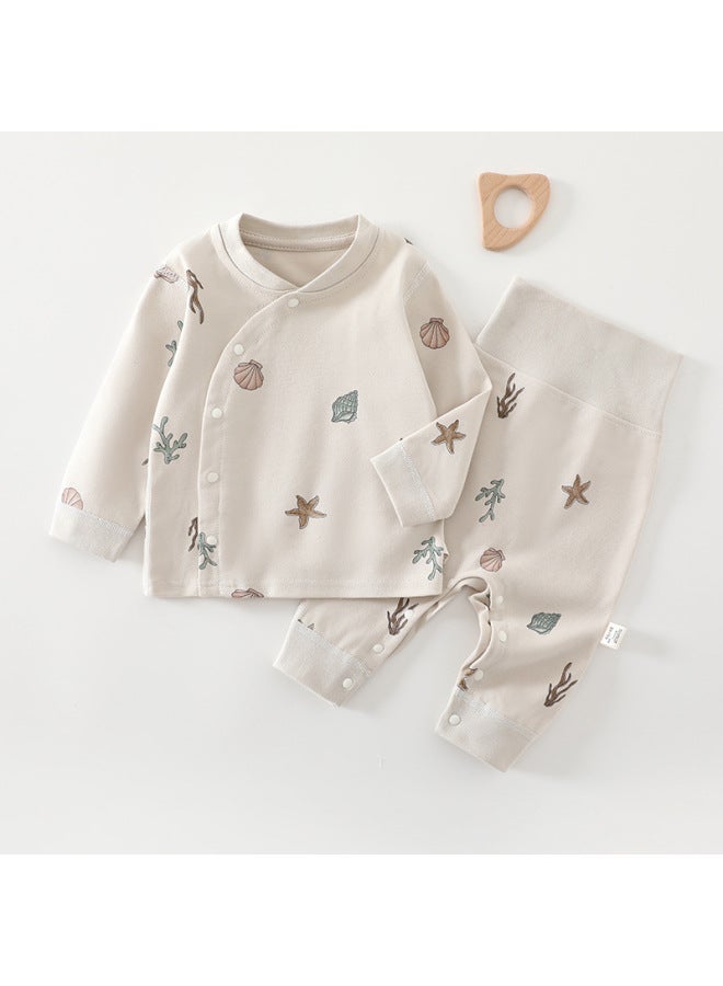 Newborn Baby Underwear Set Autumn Clothes And Pants Pajamas Long-sleeve Long Pants Pure Cotton Base Layer Autumn Clothes And Pants