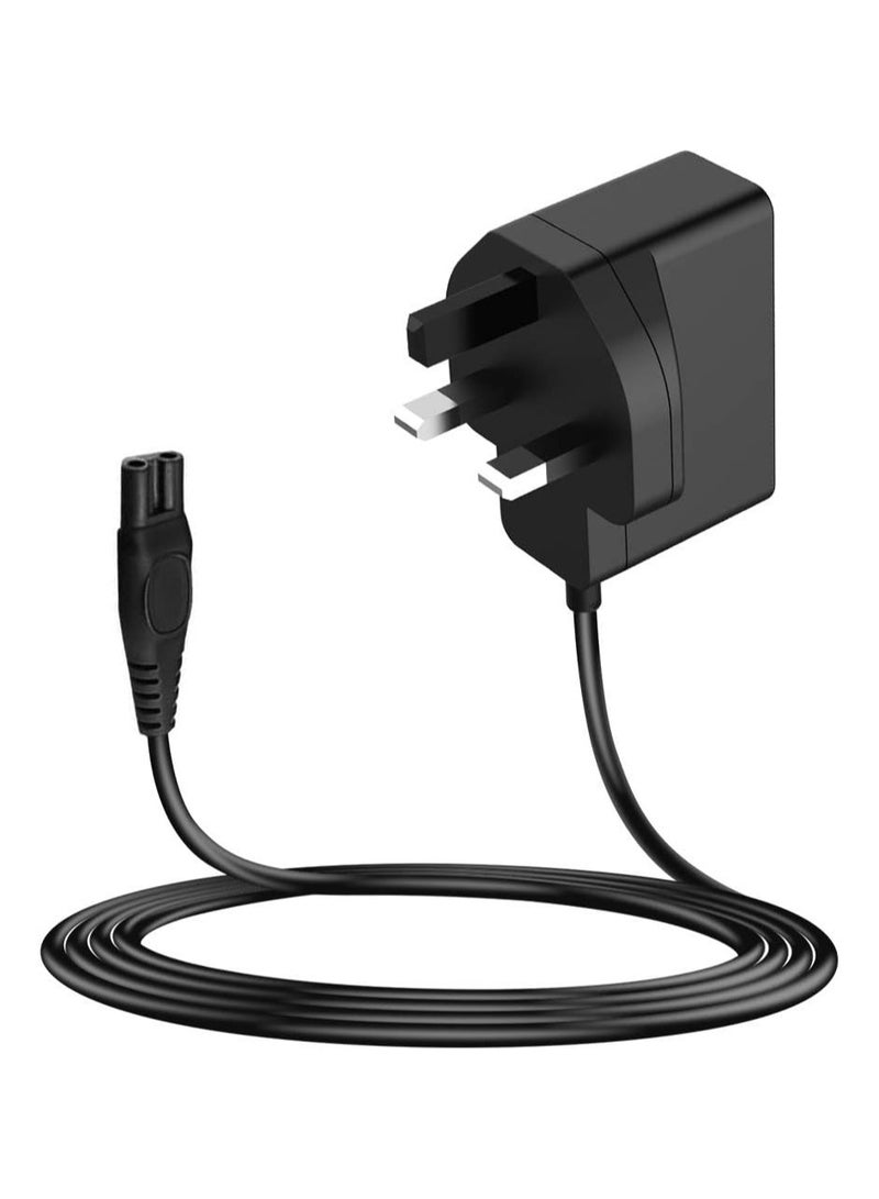 TLAXCA Philips Shaver Charger 15V Cable UK for Series 3000 5000 7000 9000 Electric Razor Beard Trimmer S3233 S3333 S1332 BT5502 BT9810 MG7790 MG7750 Aquatouch Power Lead for Home and Travel Use - Image 1