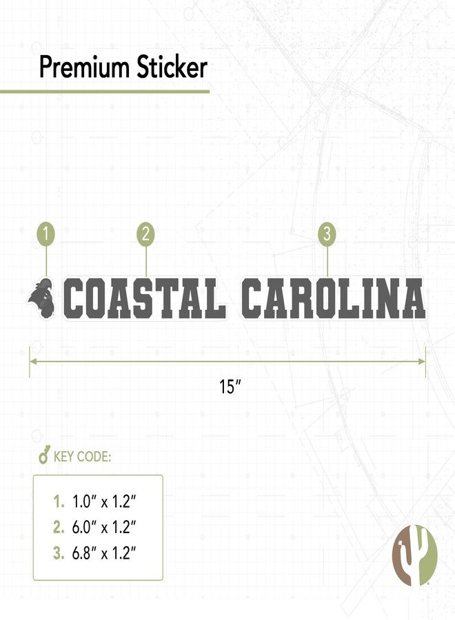 Desert Cactus Coastal Carolina University Chanticleers CCU CINO Name Logo Vinyl Decal Laptop Water Bottle Car Scrapbook (15 Inch Sticker) - Image 2