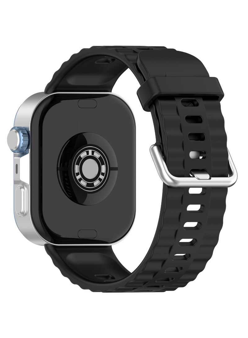 1pcs Sports Silicone Strap For Huawei Watch Fit 4 4Pro 3 Band Replacement Wristband for Huawei Watch Fit4 Fit 4Pro Fit3 Bracelet Belt (Black)  - Image 3
