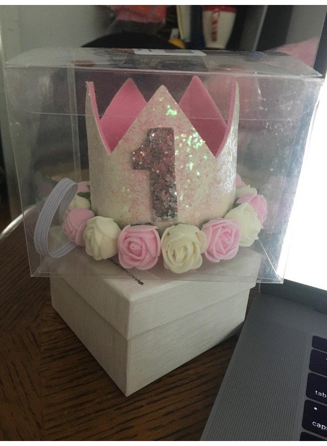 Golden Swallow 1St Birthday Crown Baby Girl Flower Tiara Headband Birthday Party Hairband - Image 3