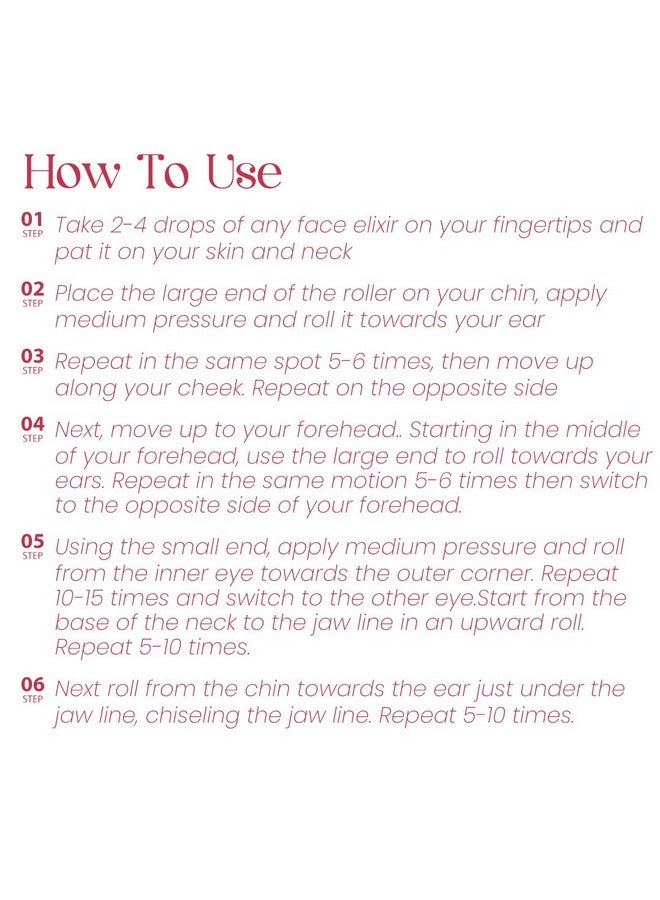 Milagro Beauty Rose Quartz Face Roller, Double-Sided Jade Stone Roller For Face, & Neck Anti Aging, Wrinkle Reduction, Skin Firming & Lifting - Image 3