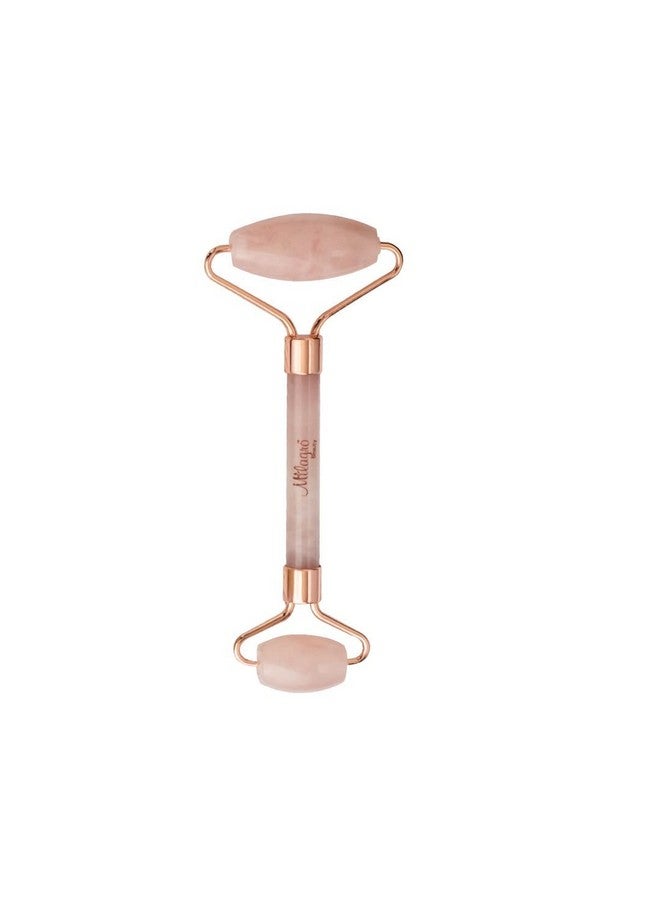 Milagro Beauty Rose Quartz Face Roller, Double-Sided Jade Stone Roller For Face, & Neck Anti Aging, Wrinkle Reduction, Skin Firming & Lifting - Image 1
