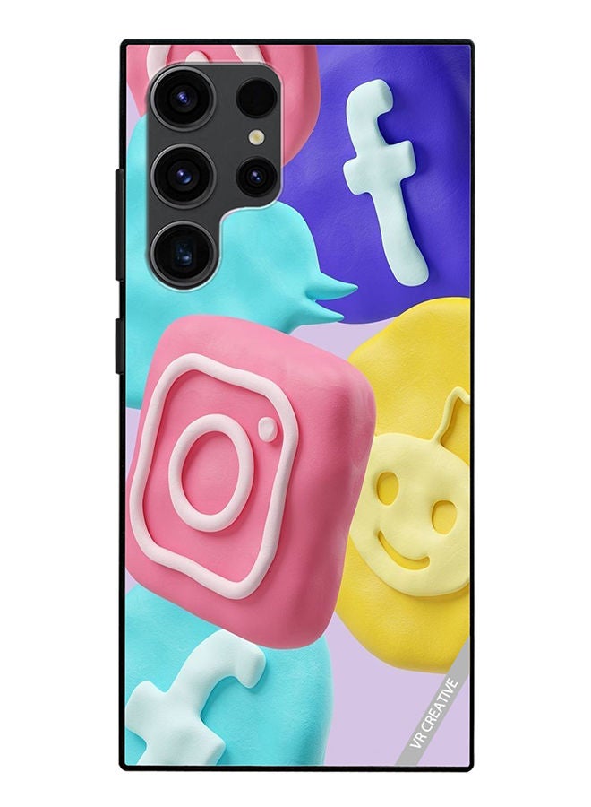 VR CREATIVE Protective Case Cover For Samsung Galaxy S23 Ultra 5G Icon Design Multicolour - Image 1