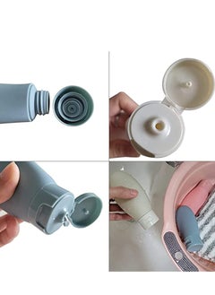 KASTWAVE 3 Pcs Travel Bottles Set 60ML Travel Bottles Containers Small Mini Empty Plastic Squeeze Bottles for Travel Toiletries Shampoo and Conditioner with Storage Bag  - Image 3