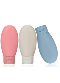 KASTWAVE 3 Pcs Travel Bottles Set 60ML Travel Bottles Containers Small Mini Empty Plastic Squeeze Bottles for Travel Toiletries Shampoo and Conditioner with Storage Bag  - Image 5