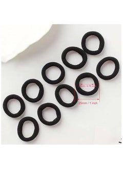 KHAJUL 200-Piece Small Seamless Hair Ties, Elastic Hair Band, Ponytail Holders for Children and Little Girls’ Hair Accessory (Black)  - Image 2