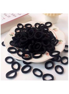 KHAJUL 200-Piece Small Seamless Hair Ties, Elastic Hair Band, Ponytail Holders for Children and Little Girls’ Hair Accessory (Black)  - Image 3