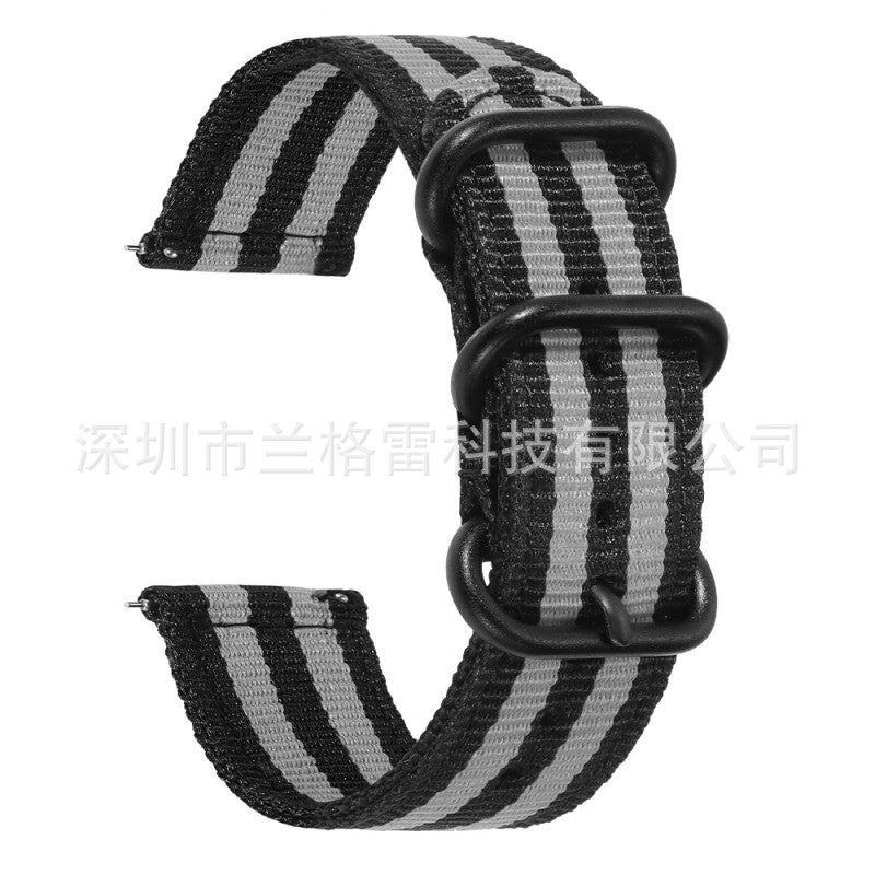 Samsung Gear S3/S2 Thickened Nylon Canvas Watch Band Quick Detach Universal Strap 18/20/22/24Mm - Image 1