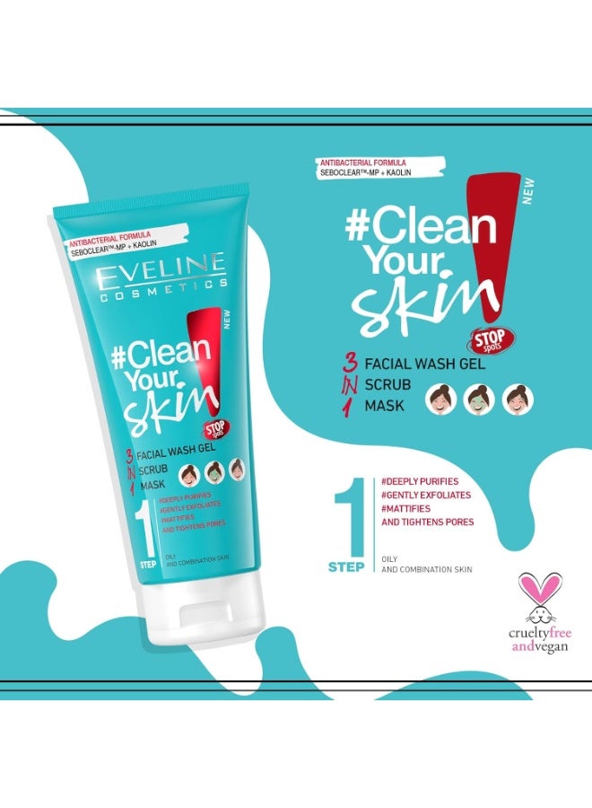 EVELINE COSMETICS Facial Wash Gel in Scrub 200 ml, from Eveline Cosmetics - Image 2