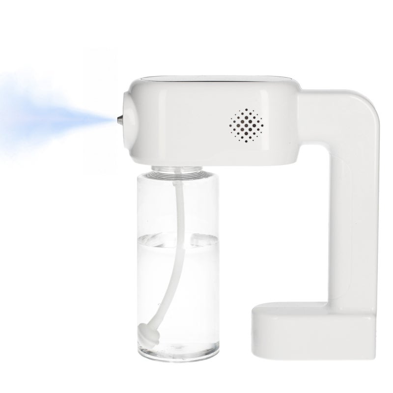 رذاذ نانو صغير الحجم لاسلكي بتقنية الضوء الأزرق، جهاز تعقيم رذاذ محمول قابل لإعادة الشحن، سعة 350 مل/12 أونصة، 3 مستويات للتحكم، جهاز رذاذ تعقيم نانو للاستخدام في المنزل والمكتب والمدرسة والصالون - Image 1