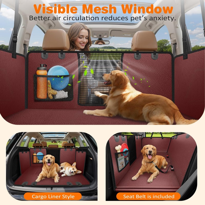 URPOWER Dog Car Seat Cover for Pets 100% Waterproof Seat Cover Hammock 600D Heavy Duty Scratch Proof Nonslip Durable Soft Back Seat Covers for Cars Trucks and SUVs - Image 4