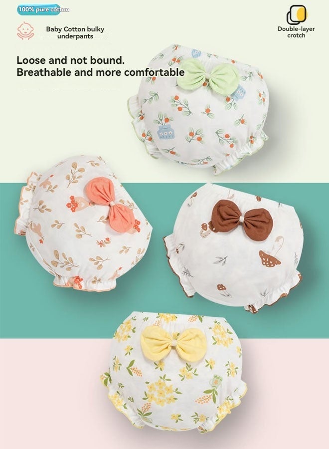 بيوينتي 4 قطعة طفل جنس واحد بنطلون داخلي قطن طفل صغير فتيات ملابس داخلية وعاء 6 أشهر-3 سنوات - Image 1