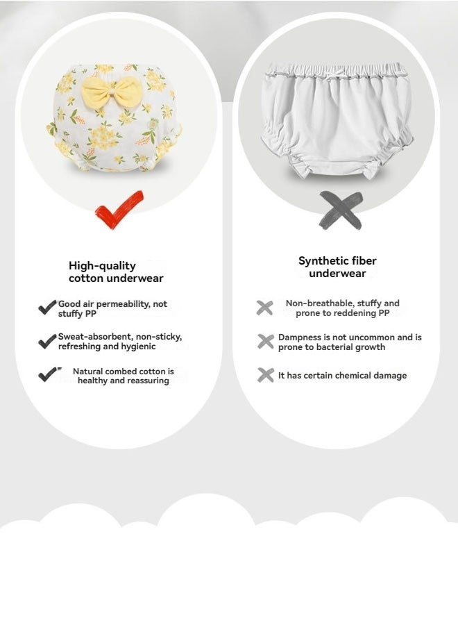 بيوينتي 4 قطعة طفل جنس واحد بنطلون داخلي قطن طفل صغير فتيات ملابس داخلية وعاء 6 أشهر-3 سنوات - Image 5