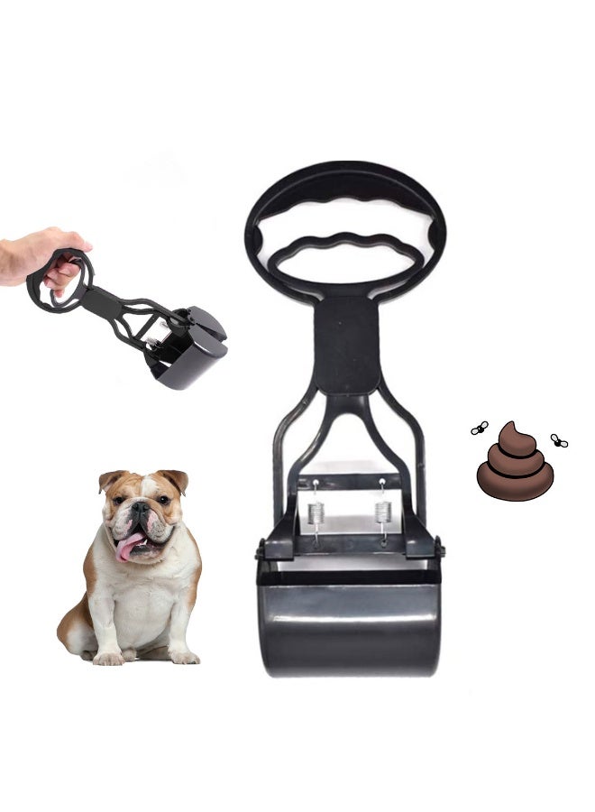 إيونتو مجرفة فضلات الحيوانات الأليفة للكلاب والقطط - تصميم متين ومخلب بفك غير قابل للكسر | سهلة الاستخدام بيد واحدة على العشب أو الحصى | منظف نفايات صحي عالي التحمل للاستخدام المنزلي والخارجي - Image 3