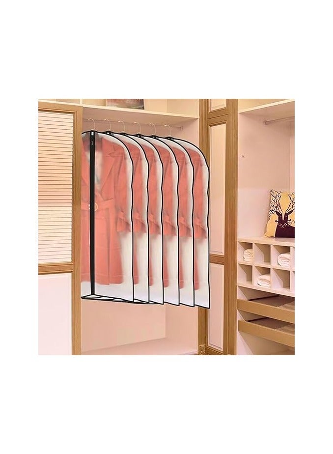 60cm x 120cm Long Clear Garment Bag, Mothproof Dress Bag, Breathable White Garment Bags with Full Zip, Dustproof Cover for Suits and Dance Storage (3) - Image 1