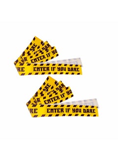 Generic Cross Border in stock Halloween Party Decoration Warning Tape Horror Party Decoration Supplies Halloween Warning Tape yellow 