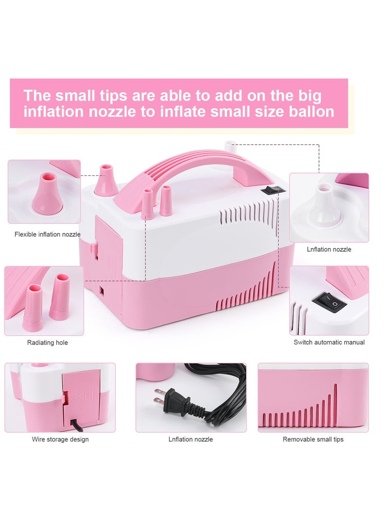 مضخة نفخ بالون كهربائي أداة تثقيب بالون سريعة باللون الوردي - Image 3