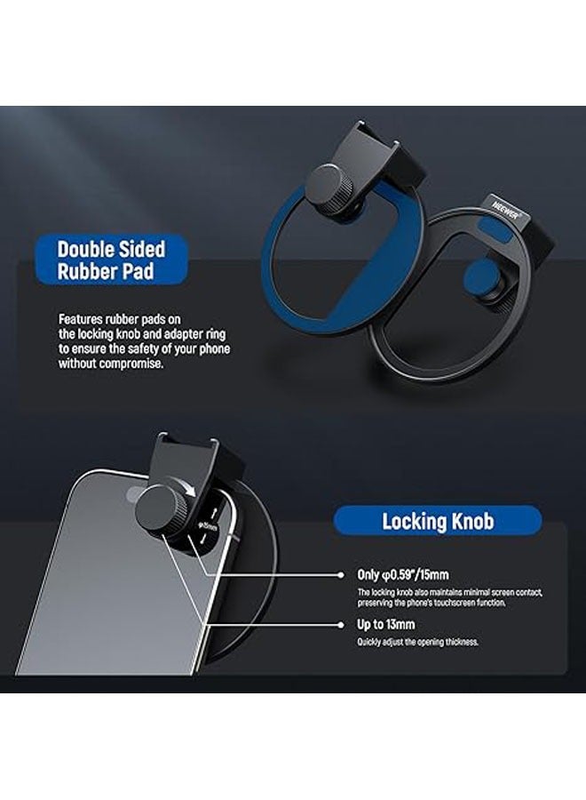 Neewer LA006 - 2.638" Threaded Lens Filter Holder with Cold Shoe Mount, Locking Knob, 0.512" Aperture Compatible with iPhone 15 Pro Max 15 Plus 14 13 Samsung Galaxy S22 S23 - Image 4