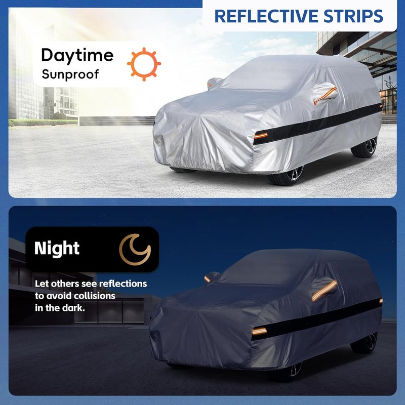 Holthly غطاء سيارة هولثلي 10 طبقات لسيارات الدفع الرباعي لفولكس فاجن VW أطلس (2017-2024) - حماية ضد جميع الظروف الجوية - Image 5