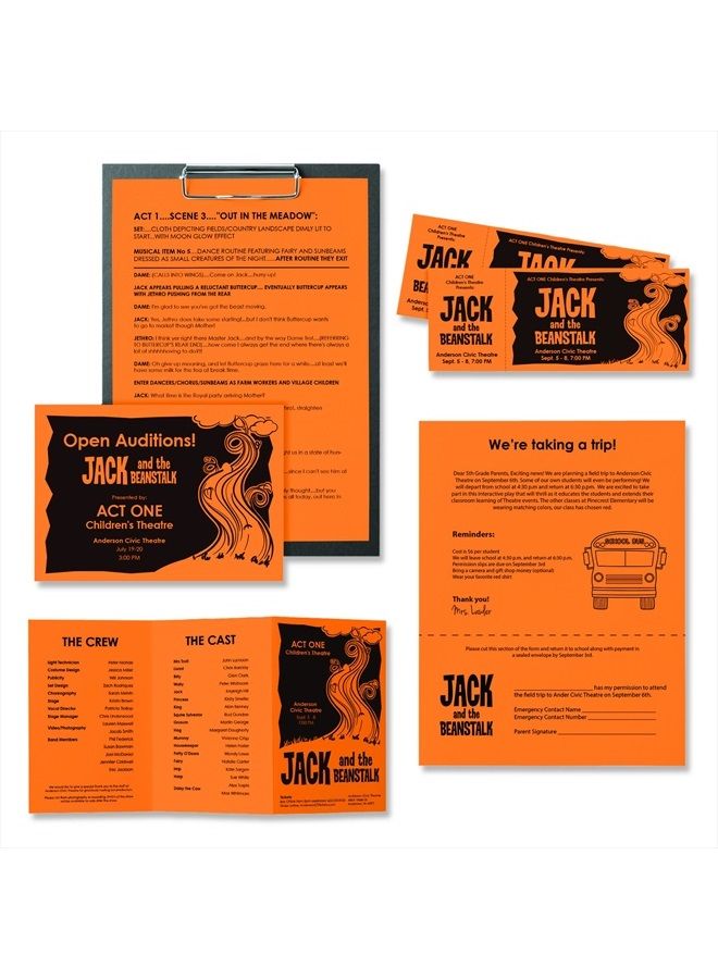 Astrobrights Neenah Astrobrights Color Paper, 8.5” x 11”, 24 lb/89 gsm, Cosmic Orange, 500 Sheets (22651) - Image 4