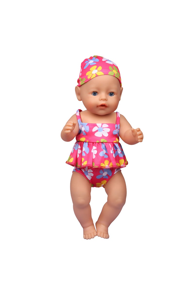 CL-0162-1 إكسسوارات الدمى الصيفية المنعشة، ملابس سباحة بيكيني، نظارات شمسية، أحذية للدمى مقاس 18 بوصة