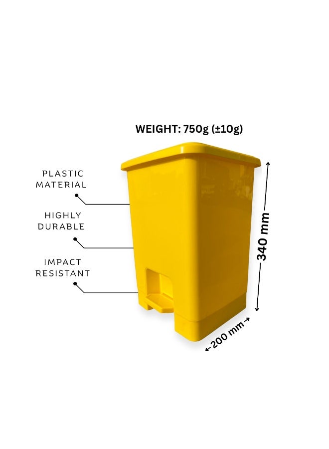 SNH Dustbin | Waste Bin | Trash Bin | Garbage Can | PUSH IT Waste Disposal Bin with Push Lid & Foot Pedal | Step On Waste Bin for Kitchen, Bathroom, Office & Outdoor Use | Durable Plastic Trash Can with Secure Cover | Weather Proof Waste Container - Image 1