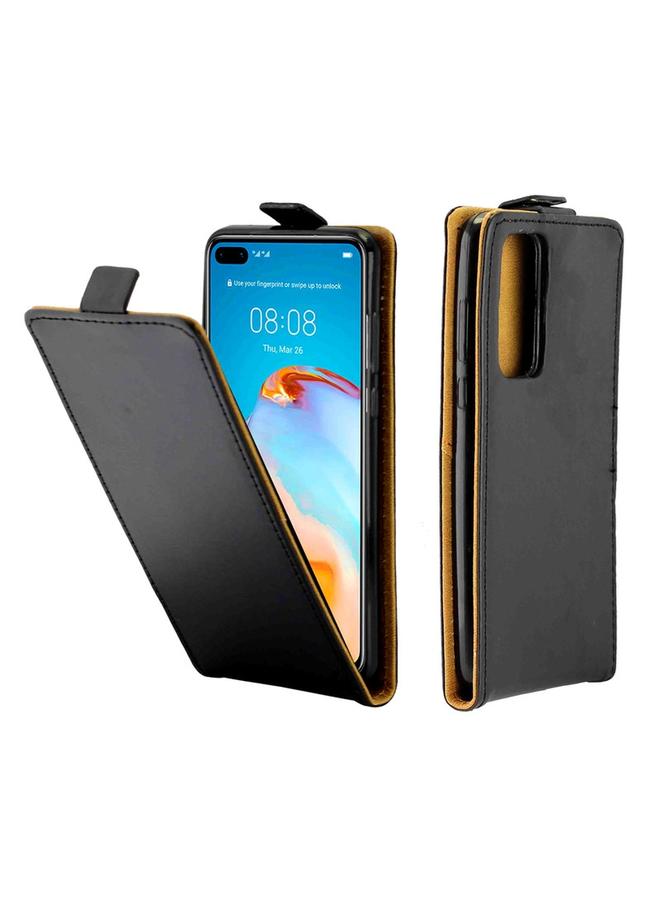 زبون جراب لهاتف Huawei P40 بتصميم عملي، جراب جلدي من مادة TPU قابل للطي عموديًا مع فتحة للبطاقات - Image 1