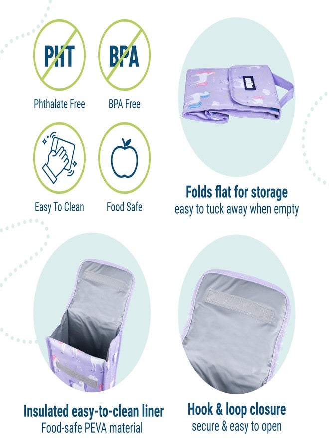 Wildkin Children's Lunch Bag - Purple Unicorn - Image 4