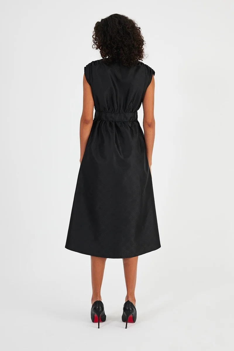 Alexander Gardi Button Front Midi Dress