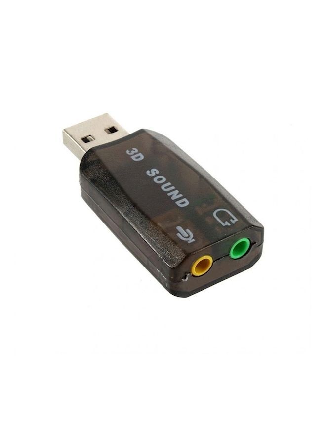 NIBEMINENT USB 2 Headphone And Microphone Adapter Brown/Silver  - Image 2