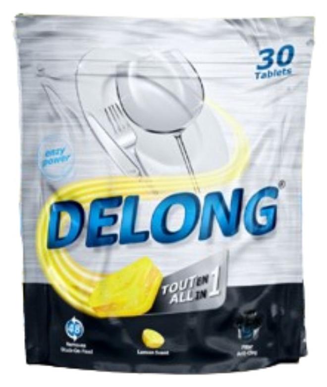 ديلونج اقراص  غسالة الاطباق- الكل في واحد- برائحة الليمون - 30 قطعه - Image 1