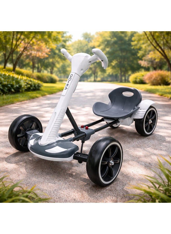 Electric foldable children's car with remote control, powerful motor, LED lights, large battery, lightweight body, off-road tires, safe and stable driving for children. - Image 1