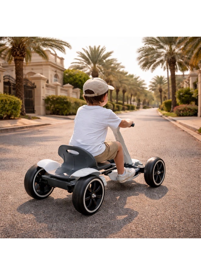 Electric foldable children's car with remote control, powerful motor, LED lights, large battery, lightweight body, off-road tires, safe and stable driving for children. - Image 5