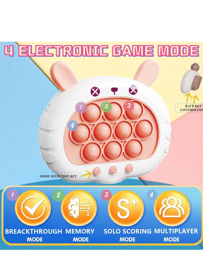 Excefore Creative Stress Relief Toys,Breakthrough Puzzle Pop Button Gopher Game Machine - Fun Fidget Toy for Kids & Adults ,Party Favor Gift (Pink Rabbit) - Image 3