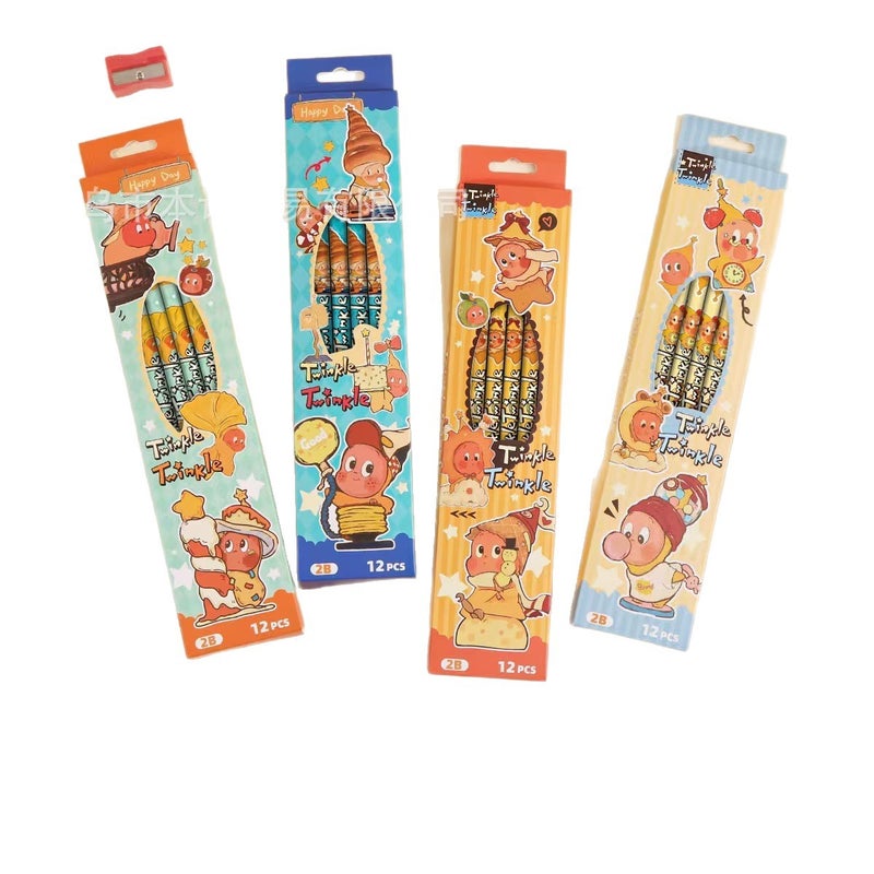 Star Man Creative Cartoon Pencil with Eraser, HB 2B, Non-Toxic, for Students - Image 1
