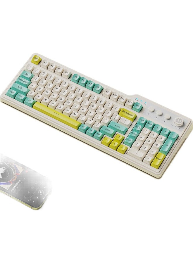 HP Hp K360 Wired Mechanical Keyboard Ergonomic Design For Office And Gaming, Compatible With League Of Legends, Esports Gaming Keyboard, Honey Lemon - Image 2