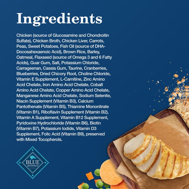 Blue Buffalo Homestyle Recipe Senior Wet Dog Food, Made with Natural Ingredients, Chicken Dinner with Garden Vegetables, 12.5-oz Cans (12 Count) - Image 3