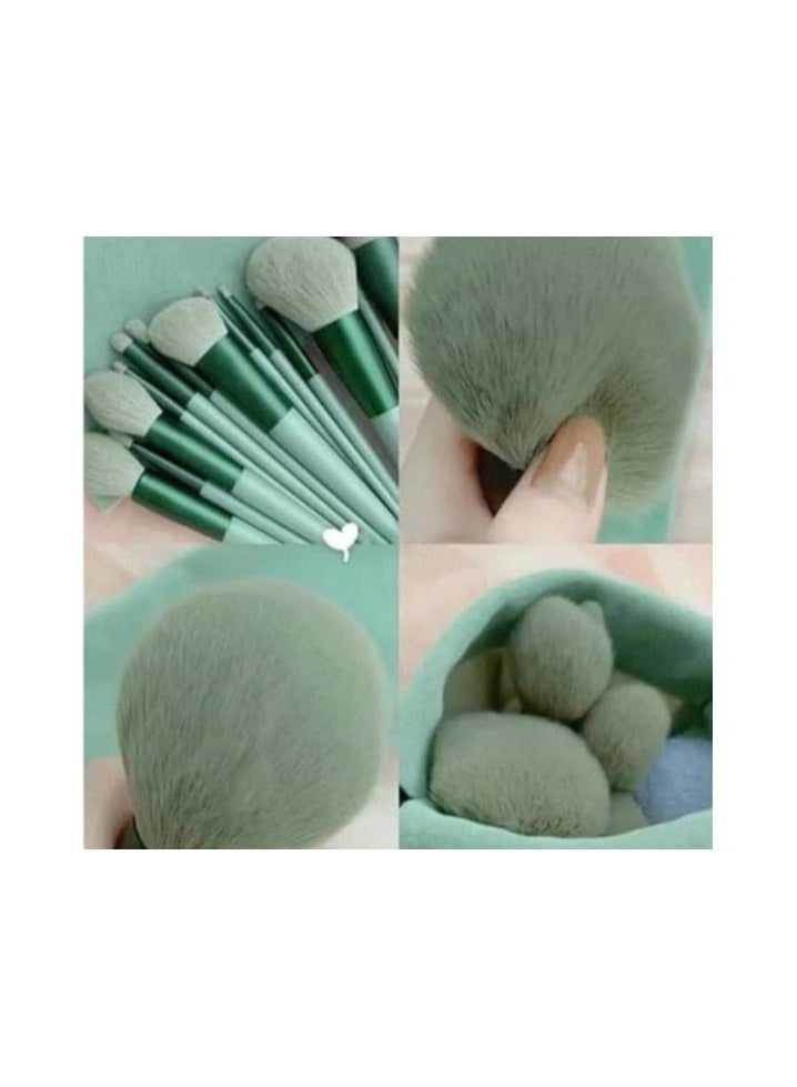 Generic Makeup Brush Set 13Pcs/Set Soft Hair Blush Brushes Lip Brush Eyebrow Brush Shadow Brush Full Set with Cosmetic Brush Bag - Image 1