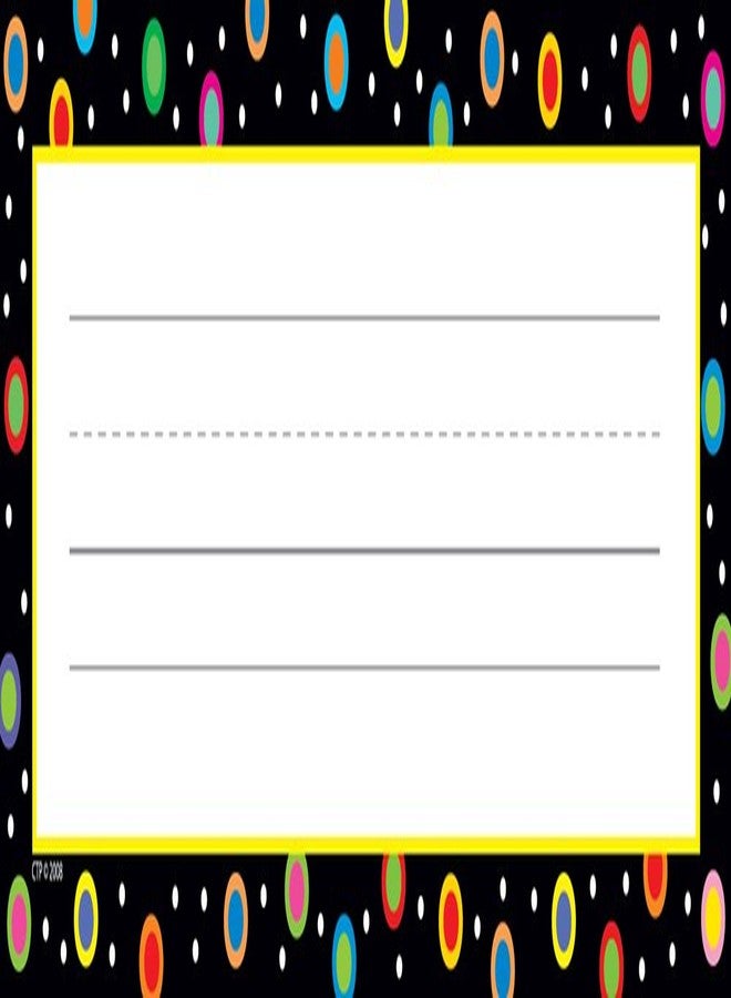 كريتيف تيتشنغ بريس لوحات أسماء من Creative Teaching Press بنقاط على خلفية سوداء (4499)، متعددة الألوان/أسود، 3.5 × 9 بوصة - Image 1