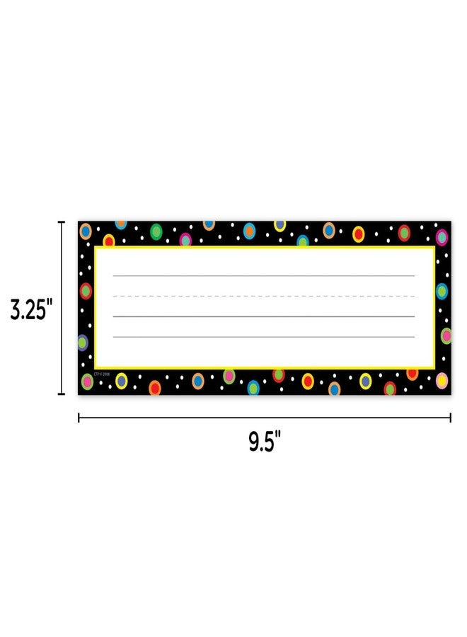 كريتيف تيتشنغ بريس لوحات أسماء من Creative Teaching Press بنقاط على خلفية سوداء (4499)، متعددة الألوان/أسود، 3.5 × 9 بوصة - Image 3