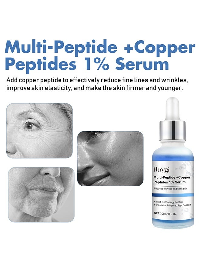 Hoygi Multi-Peptide + Copper Peptides 1% Serum – Reduces Wrinkles, Enhances Skin Elasticity, and Anti-Aging Treatment - Image 3